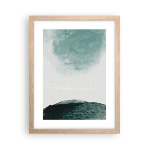 Affiche dans un chêne clair - Poster - Rencontre avec le brouillard - 30x40 cm