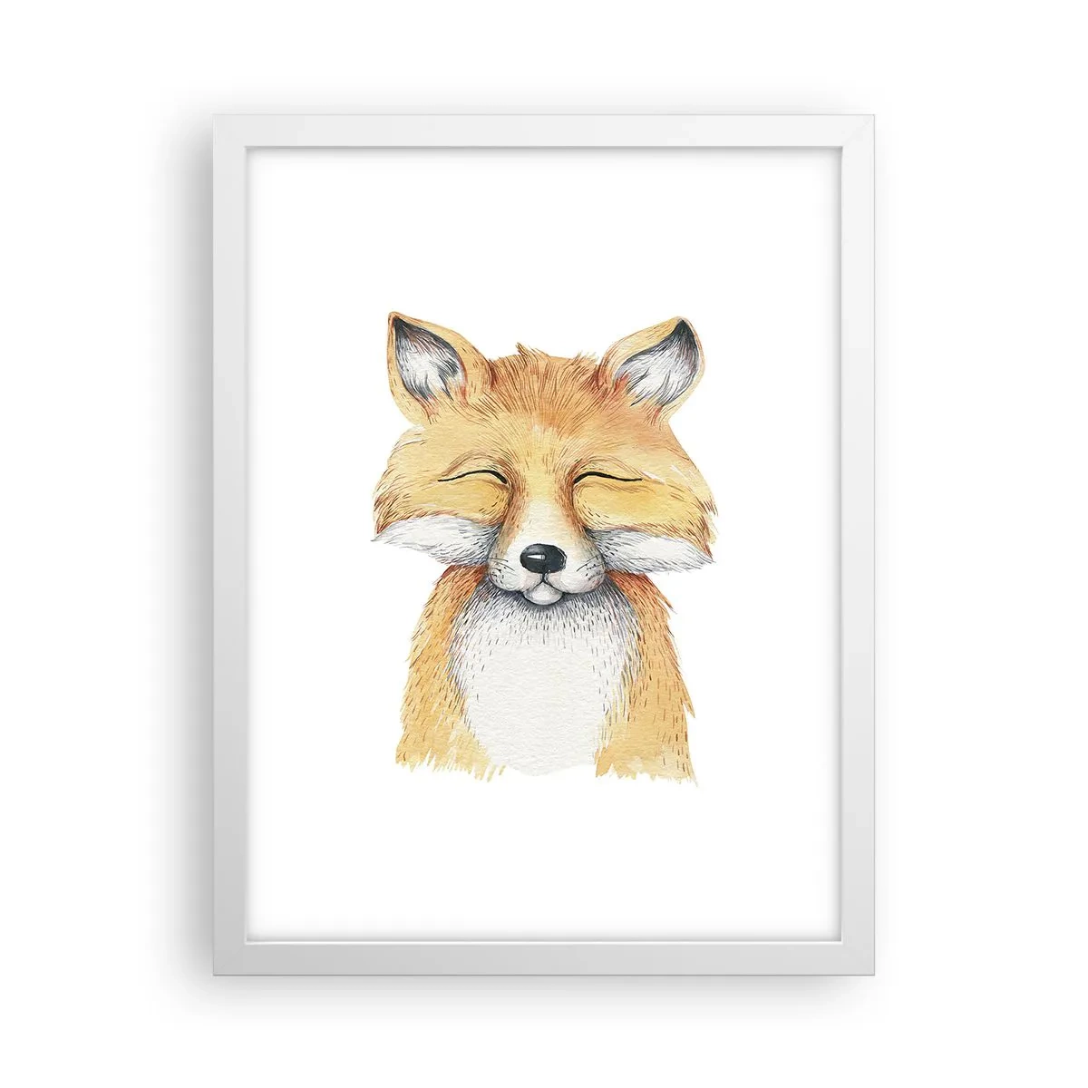 Affiche dans un cadre blanc - Poster - Humeurs de renard - 30x40 cm