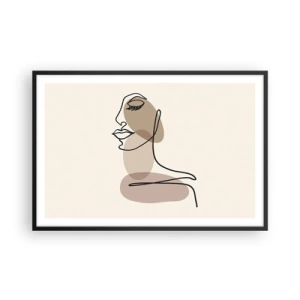 Affiche dans un cadre noir - Poster - S'écouter - 91x61 cm