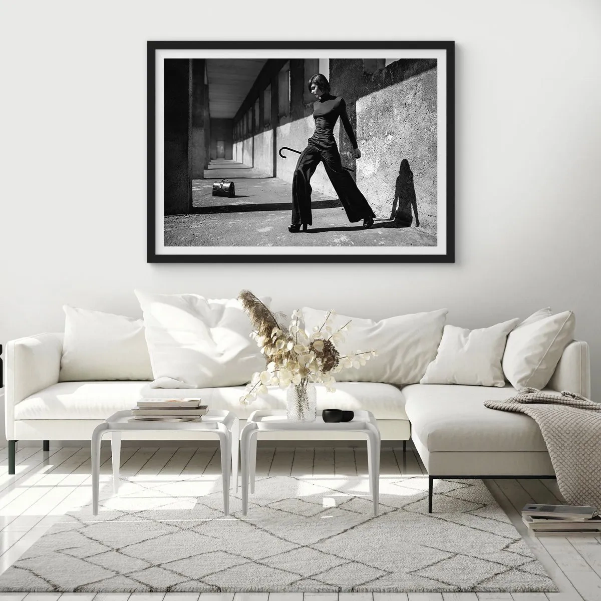 Affiche dans un cadre noir - Poster - Élégance urbaine - 91x61 cm