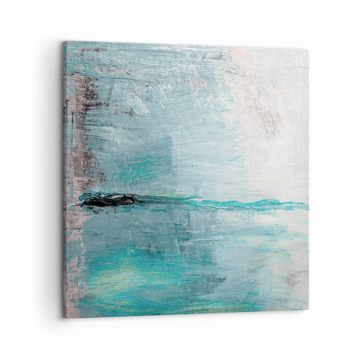 Impression sur toile - Image sur toile - Horizontalement en bleu - 50x50 cm