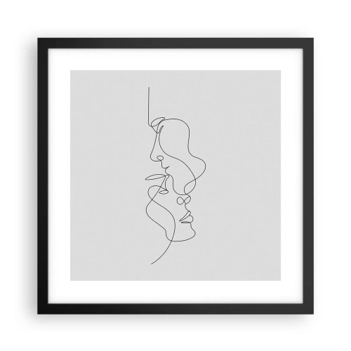 Affiche dans un cadre noir - Poster - Chaleur de désir renaissant - 40x40 cm