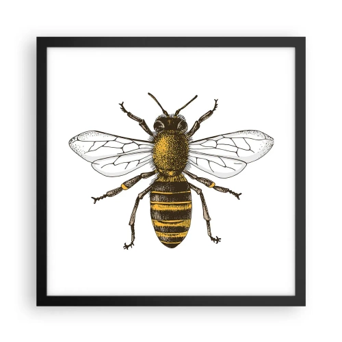 Affiche dans un cadre noir - Poster - Belle et bonne - 40x40 cm