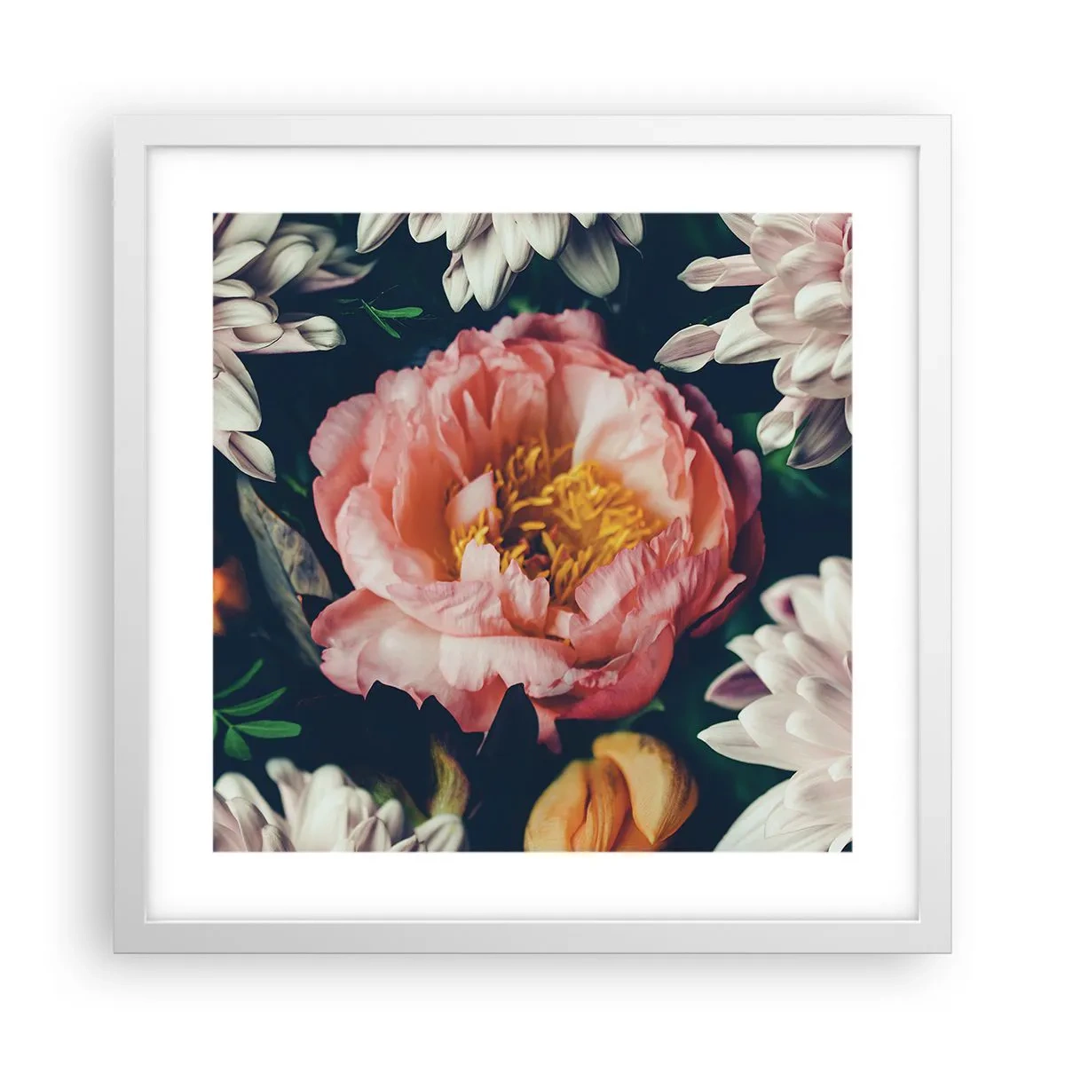 Affiche dans un cadre blanc - Poster - Splendeur baroque - 40x40 cm