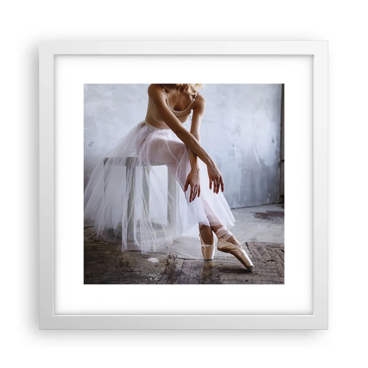 Affiche dans un cadre blanc - Poster - Avant que les lumières de la rampe ne clignotent - 30x30 cm