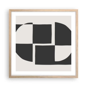 Affiche dans un chêne clair - Poster - Antithèse - Synthèse - 50x50 cm