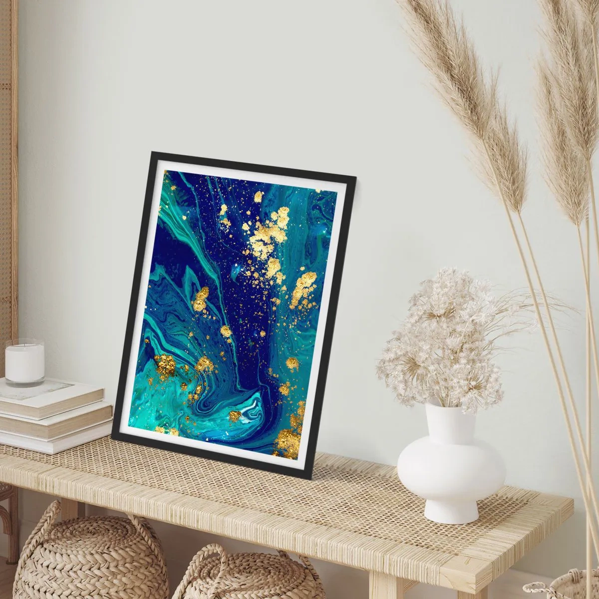 Affiche dans un cadre noir - Poster - Les pétales du soleil - 30x40 cm