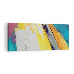 Impression sur toile - Image sur toile - Une composition abstraite aux couleurs intenses - 120x50cm - Anatomie du monde - Décoration murale moderne pour le salon et la chambre ARTTOR