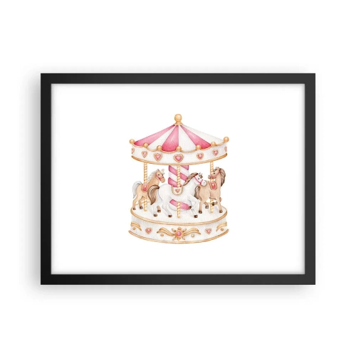 Affiche dans un cadre noir - Poster - Le doux monde de l'enfance - 40x30 cm