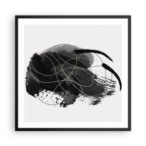 Affiche dans un cadre noir - Poster - Fait de noir - 60x60 cm