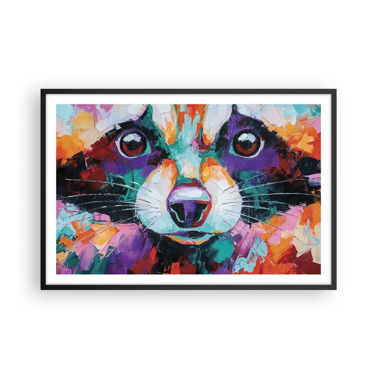 Affiche dans un cadre noir - Poster - Uniquement de belles émotions - 91x61 cm