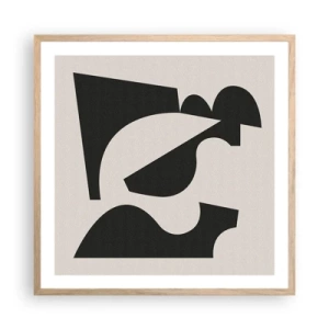 Affiche dans un chêne clair - Poster - À monter soi-même - 60x60 cm