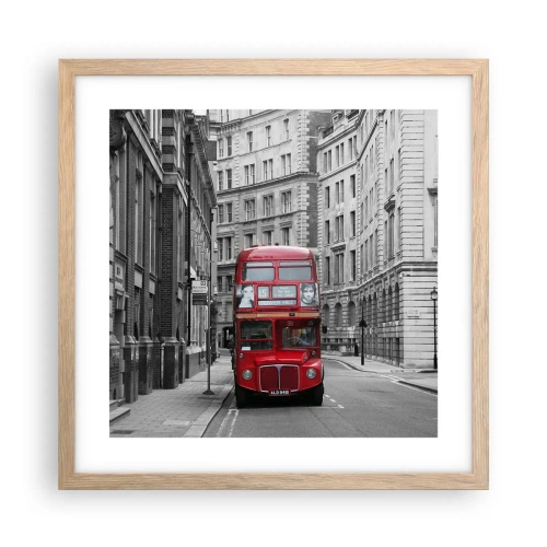 Affiche dans un chêne clair - Poster - La vie de tous les jours ne doit pas être grise - 40x40 cm