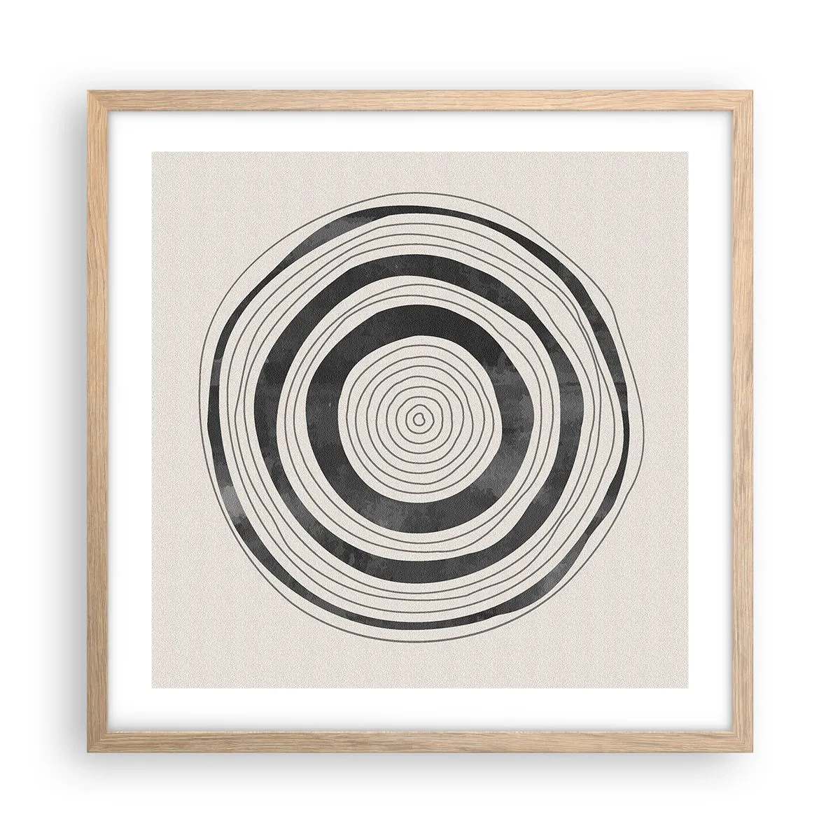 Affiche dans un chêne clair - Poster - Ce qui est important c'est ce qu'il y a entre les deux - 50x50 cm