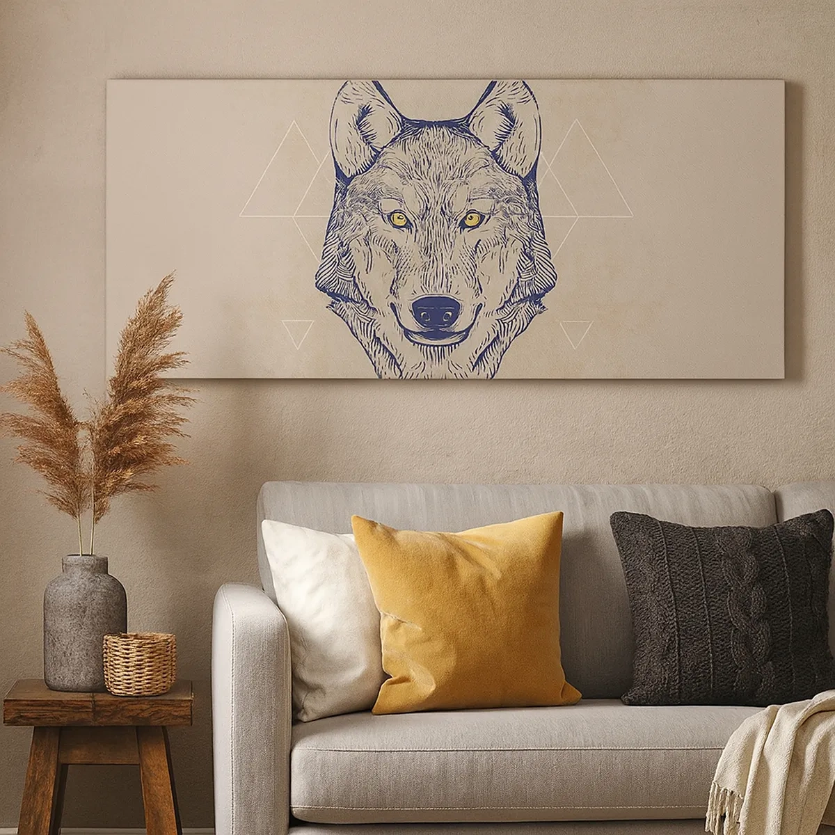 Impression sur toile - Image sur toile - Un alpha au regard pénétrant - 30x30 cm