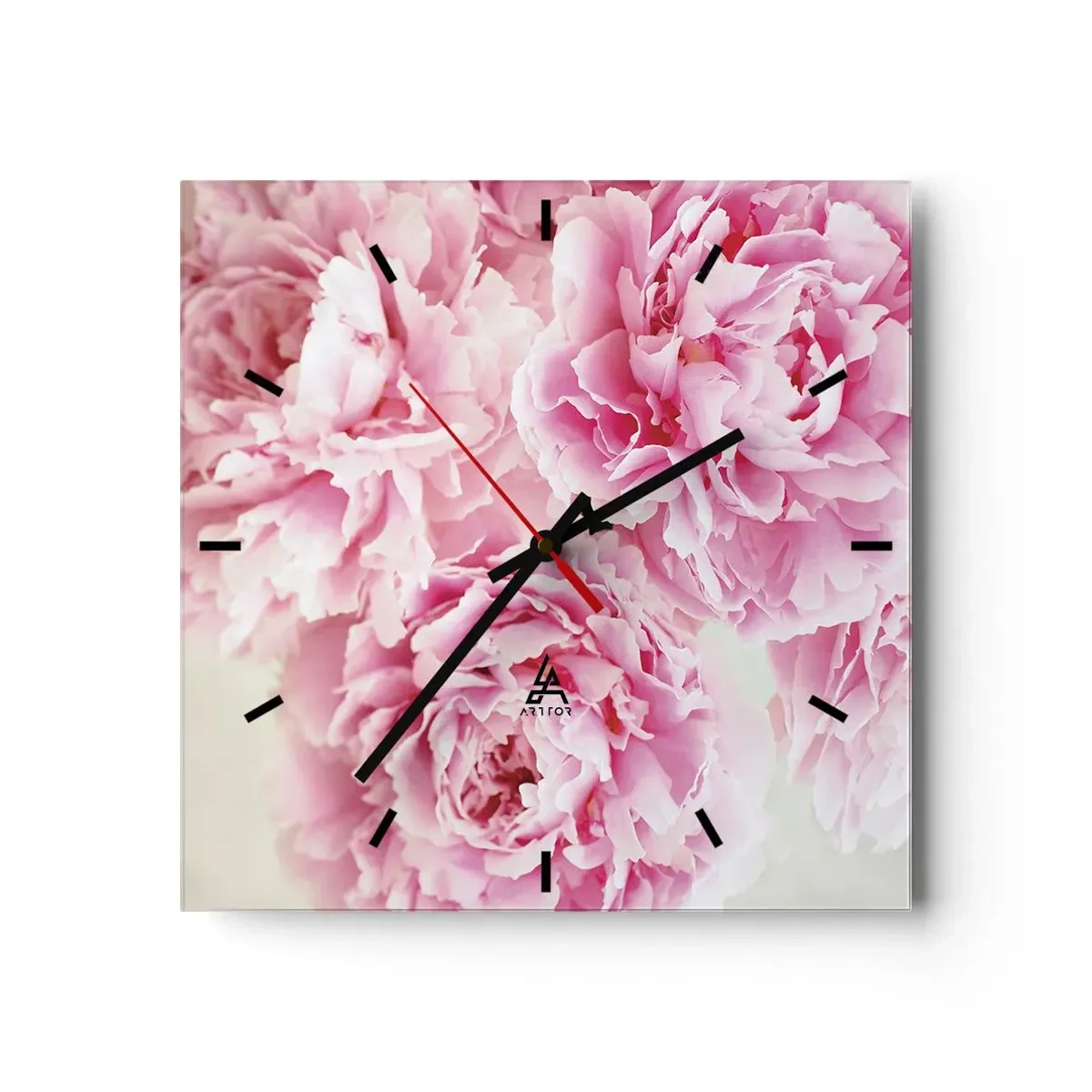 Horloge murale - Pendule murale - En glamour rose - 40x40 cm