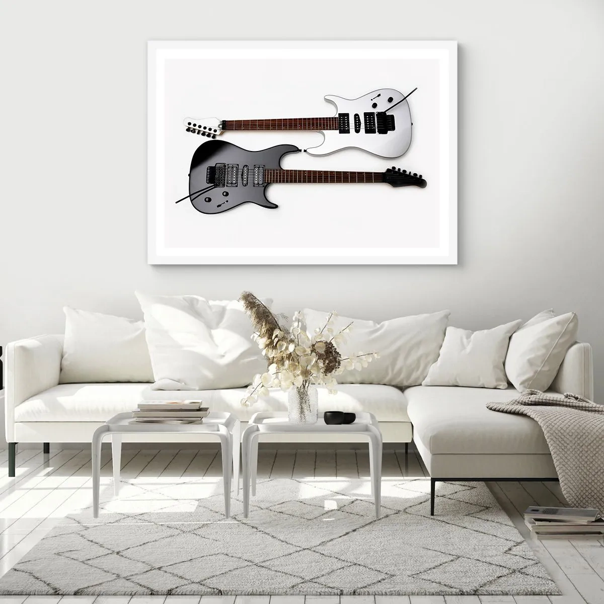 Affiche dans un cadre blanc - Poster - Harmonie des formes - 70x50 cm