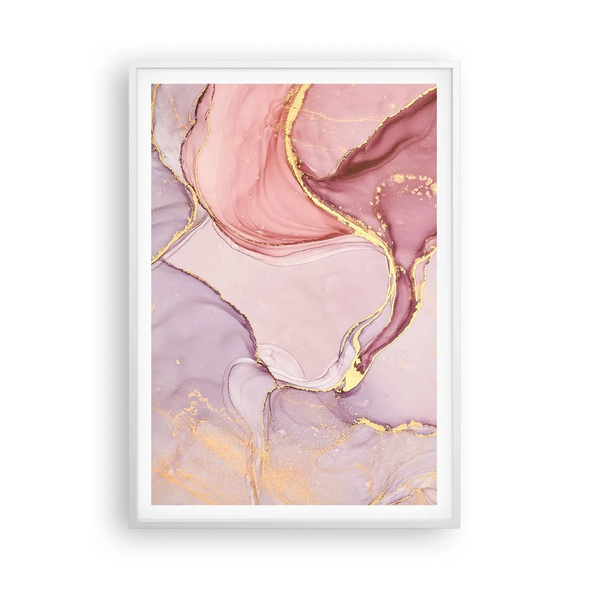 Affiche dans un cadre blanc - Poster - Caresse de couleurs - 70x100 cm