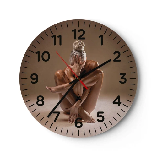 Horloge murale - Pendule murale - Unité du corps et de l'âme - 30x30 cm