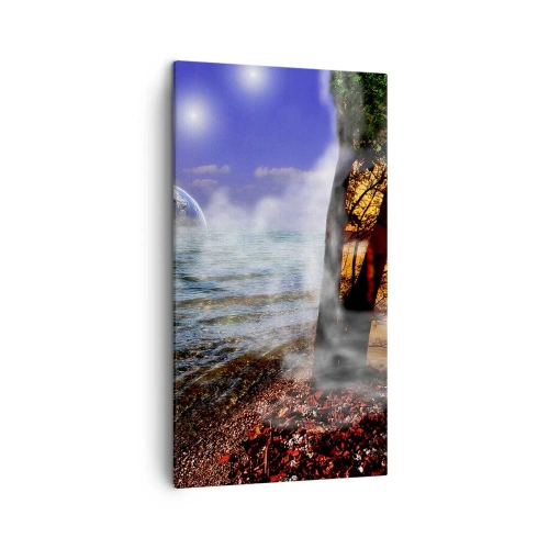 Impression sur toile - Image sur toile - Paysage surréaliste - unité de la nature - 45x80 cm