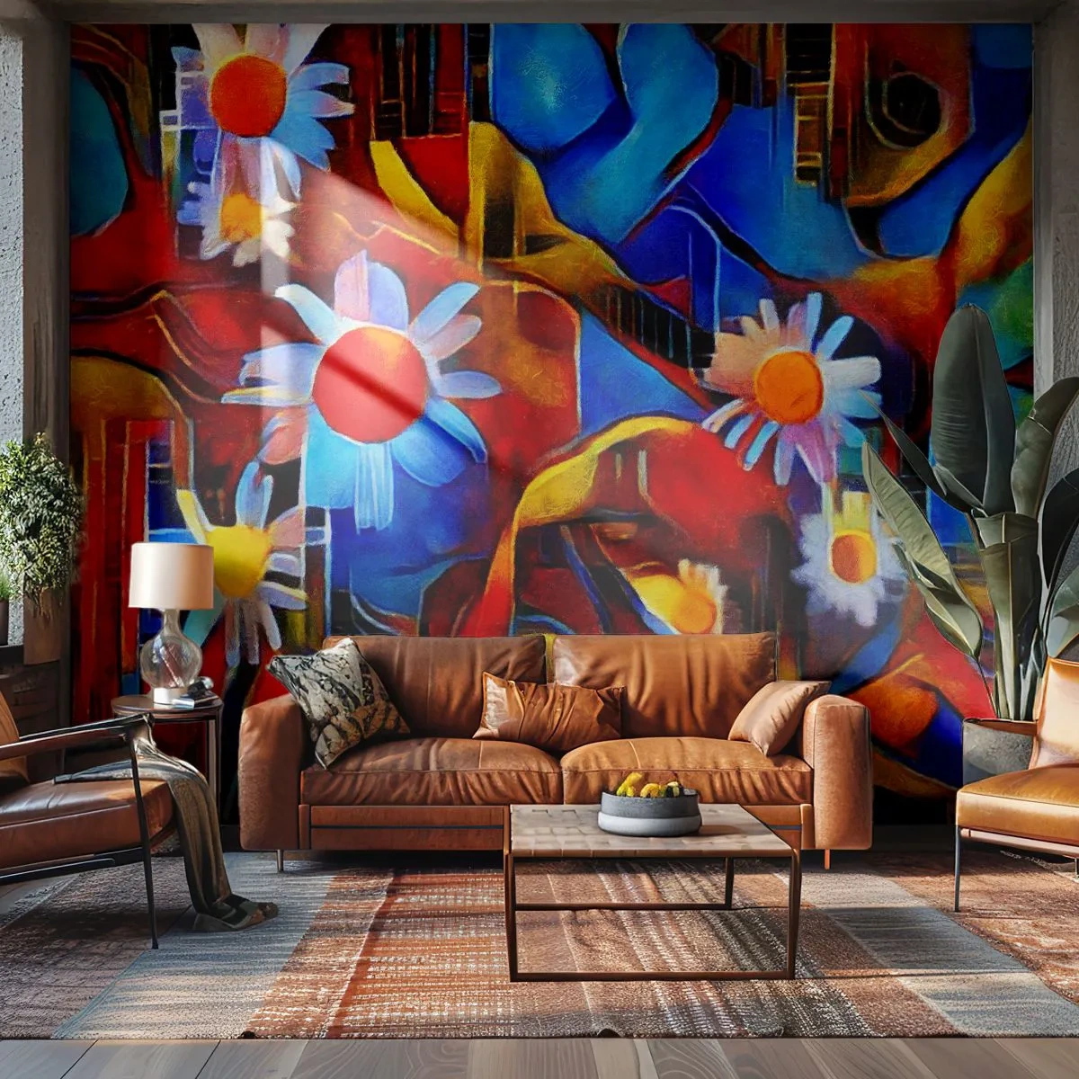 Papier Peint Autocollant Deluxe Sticker - Les couleurs de la vie - Abstraction, Cubisme, Morceau - 250x175 cm