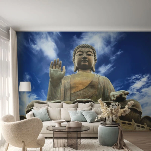 Papier Peint Autocollant Deluxe Sticker - Vivre sans peur - Bouddha, Religion, Asie - 100x70 cm
