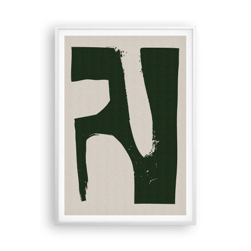 Affiche dans un cadre blanc - Poster - Baies blanches - 70x100 cm