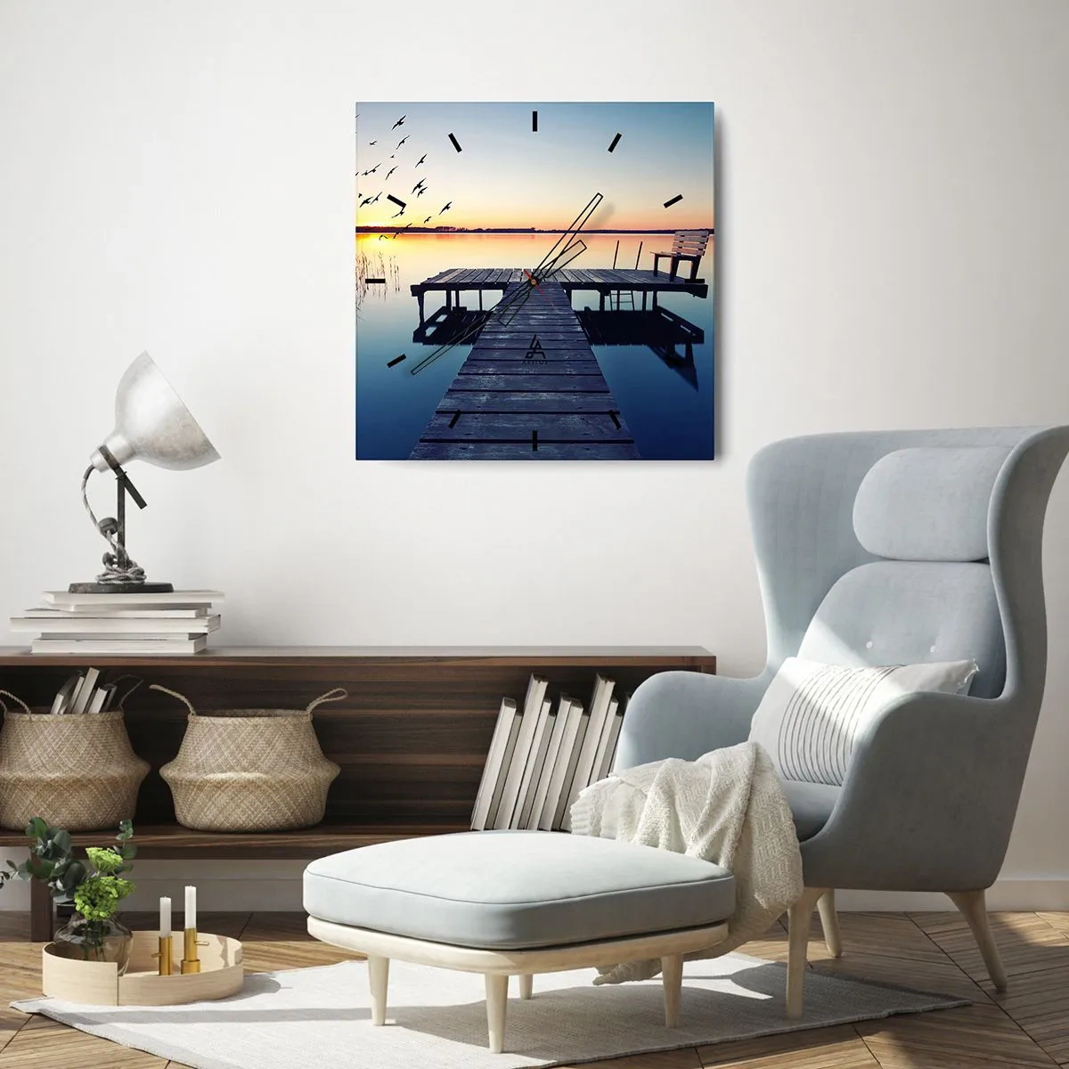 Horloge murale - Pendule murale - C'était une bonne journée - 40x40 cm