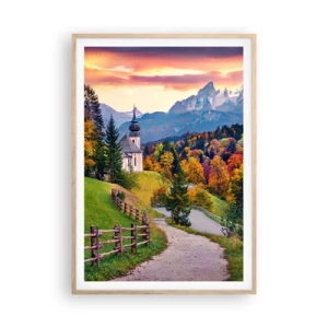 Affiche dans un chêne clair - Poster - Paysage comme peind - 70x100 cm