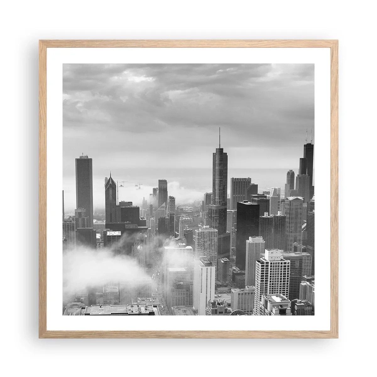 Affiche dans un chêne clair - Poster - Paysage américain - 60x60 cm