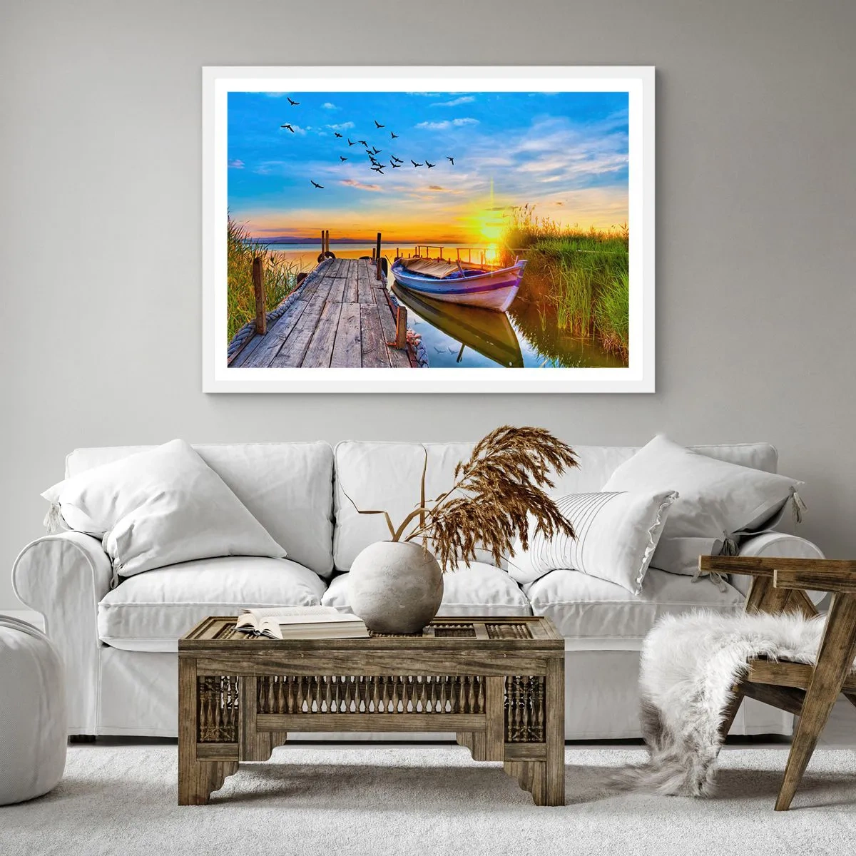 Affiche dans un cadre blanc - Poster - Au revoir, à demain - 40x40 cm