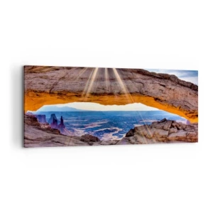 Impression sur toile - Image sur toile - Par la porte rocheuse - 100x40 cm