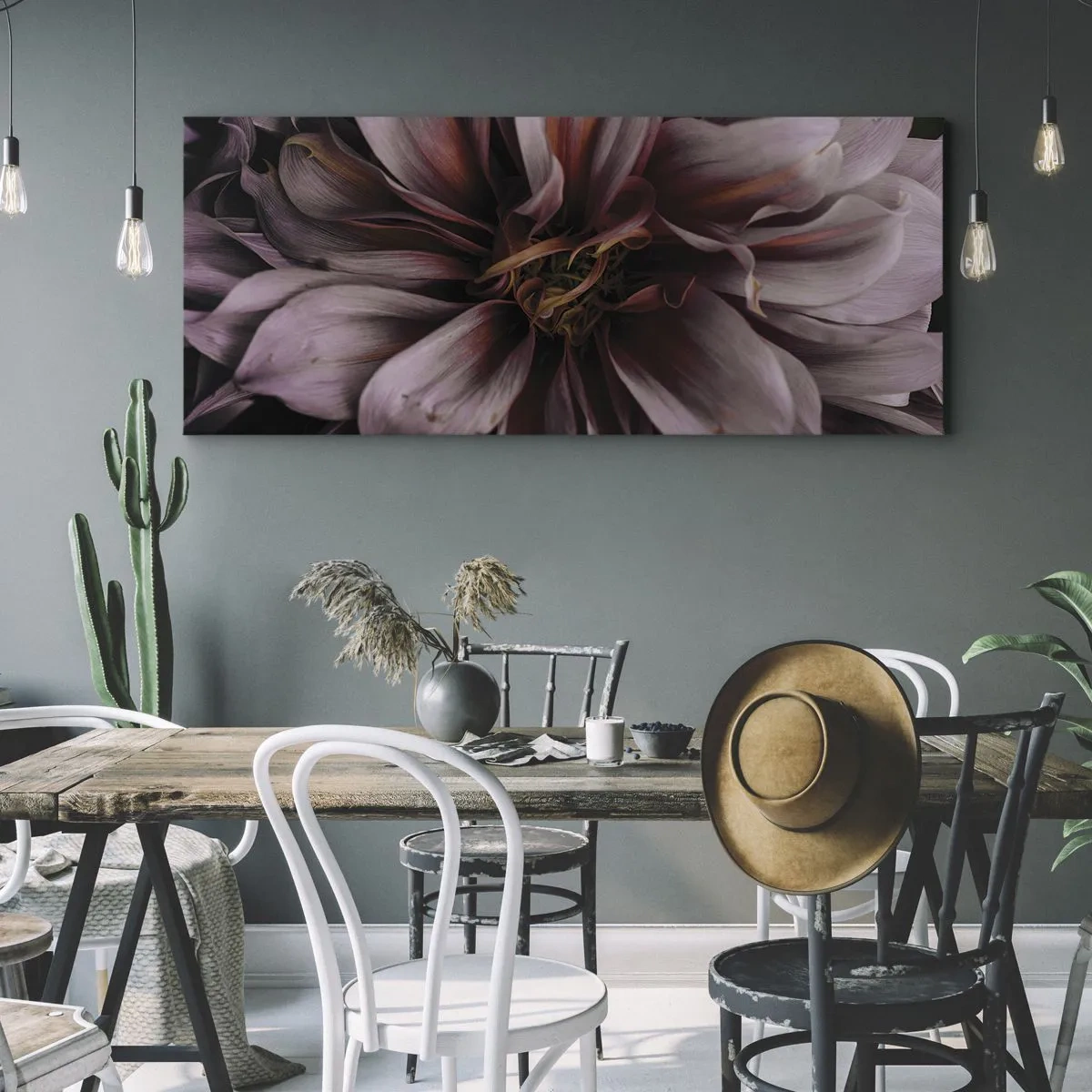 Impression sur toile - Image sur toile - Un coeur fleuri - 100x40 cm