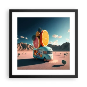 Affiche dans un cadre noir - Poster - Le goût des vacances - 40x40 cm