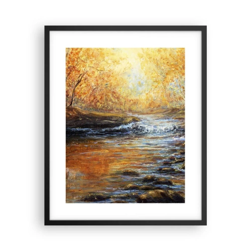 Affiche dans un cadre noir - Poster - Le ruisseau d'or - 40x50 cm