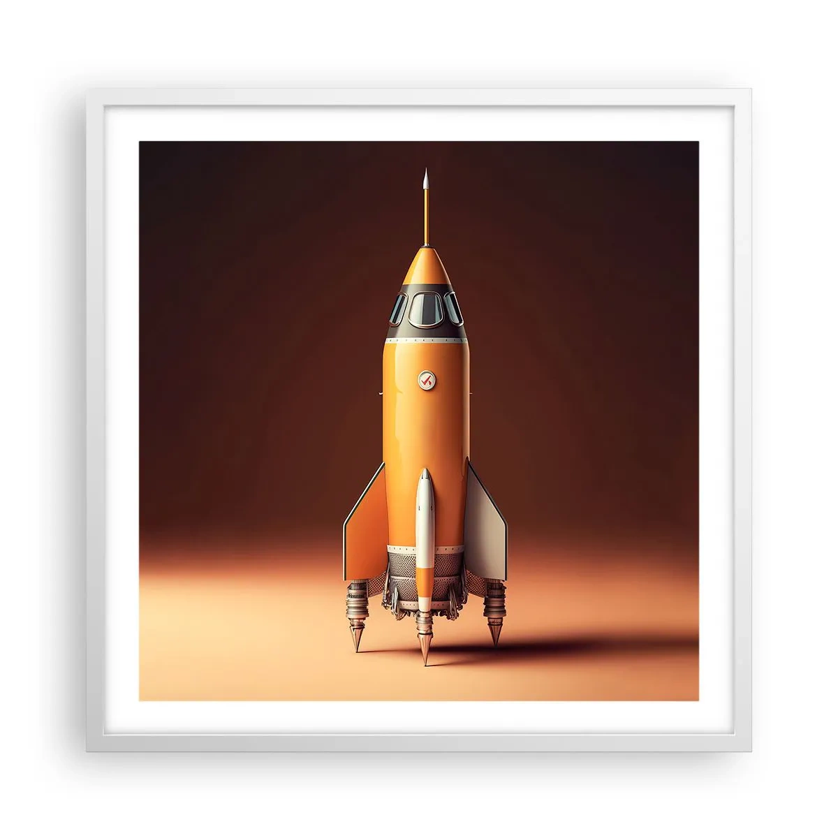 Affiche dans un cadre blanc - Poster - Ça commence par un rêve - 60x60 cm