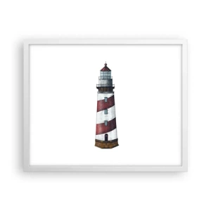 Affiche dans un cadre blanc - Poster - Toujours sur ses gardes - 50x40 cm