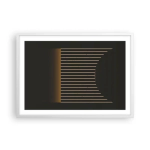 Affiche dans un cadre blanc - Poster - Explorez les ténèbres - 70x50 cm