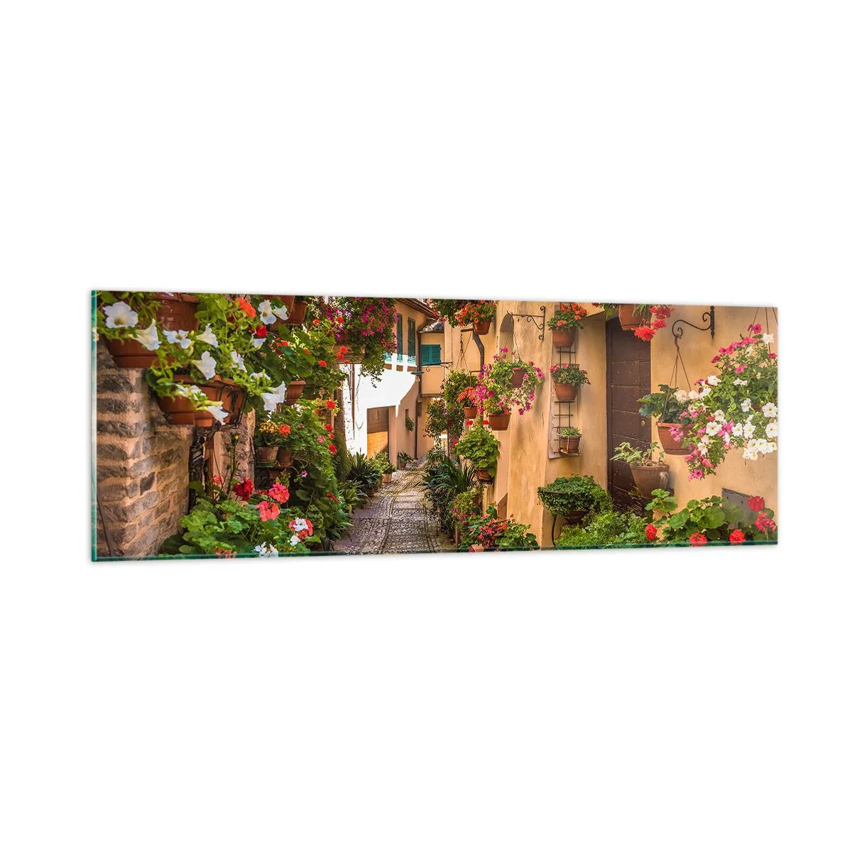 Impression sur verre - Image sur verre - Ruelle italienne - 90x30 cm