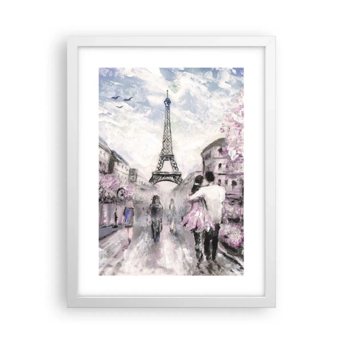 Affiche dans un cadre blanc - Poster - Comment tomber amoureu, il faut juste... - 30x40 cm