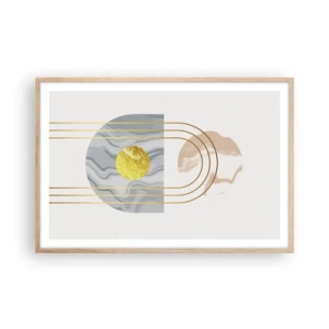 Affiche dans un chêne clair - Poster - Clareté et brillance - 91x61 cm