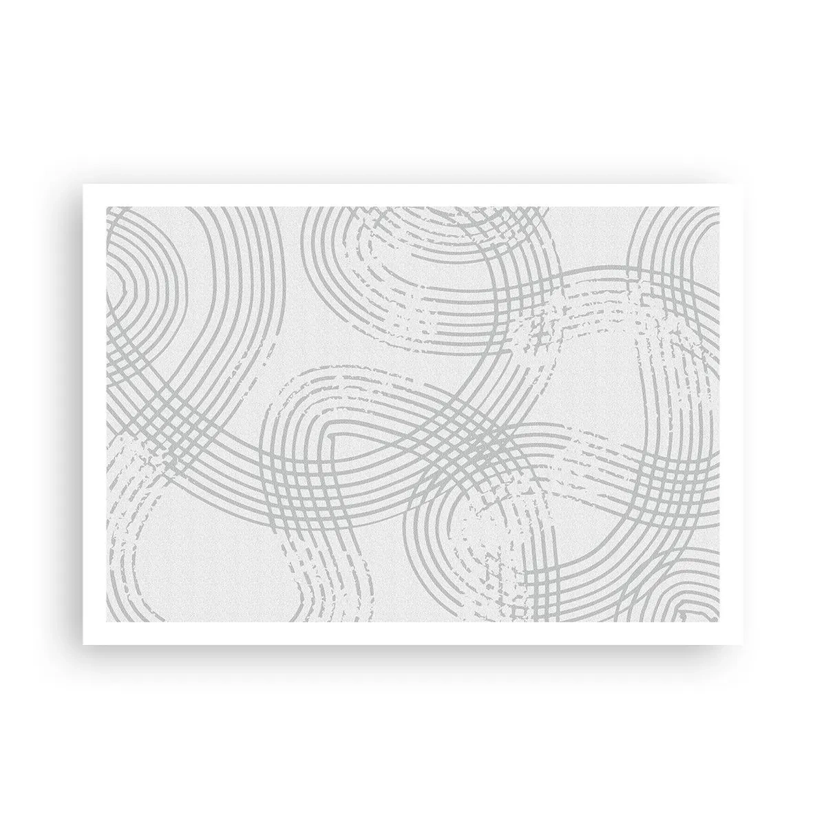 Affiche - Poster - Un motif subtil avec des lignes entrelacées dans des tons clairs - 100x70cm - Il n'y a pas de chemin droit - Décoration murale moderne pour le salon et la chambre ARTTOR