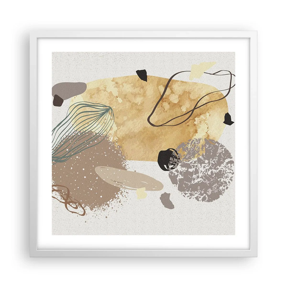 Affiche dans un cadre blanc - Poster - Plumcologie appliquée - 50x50 cm