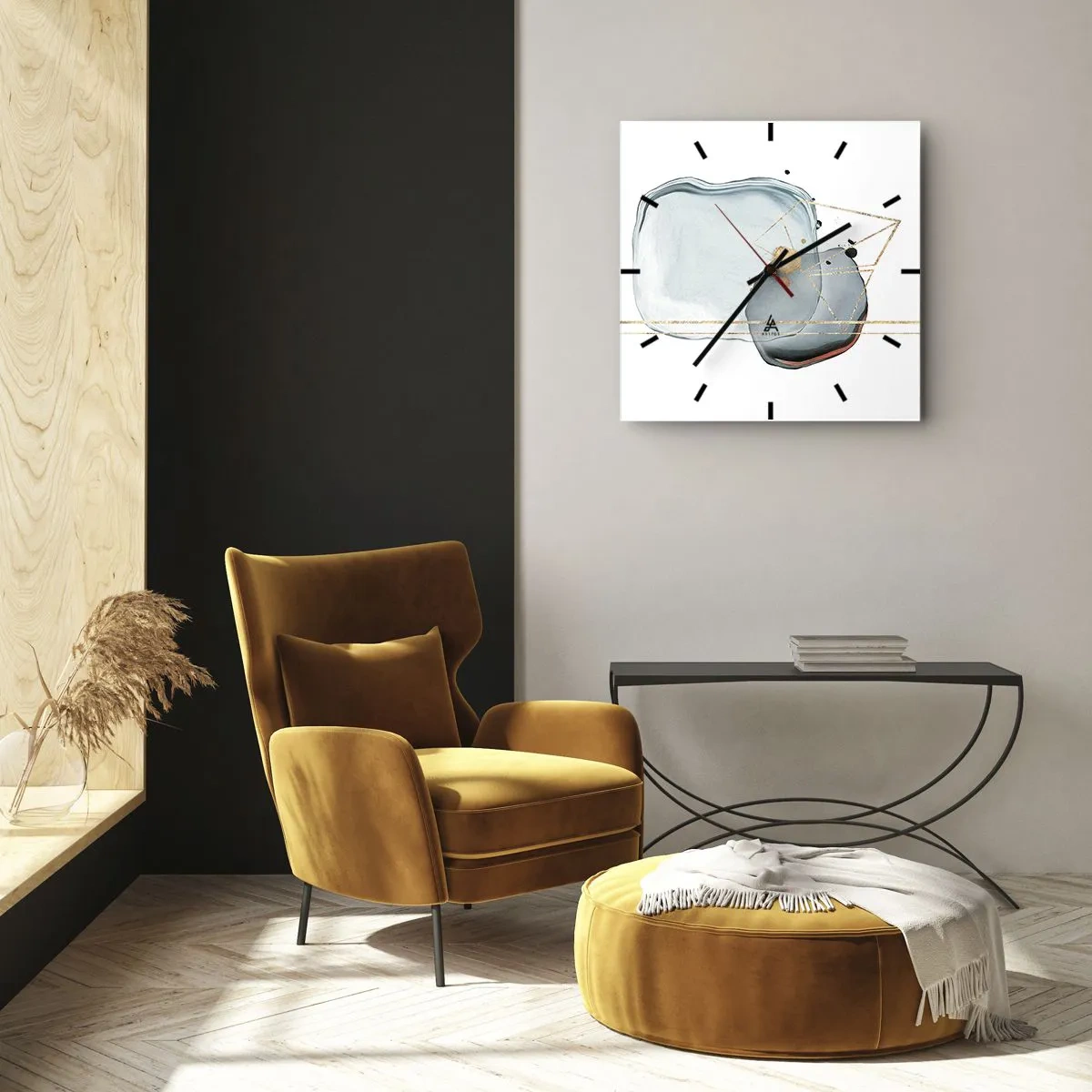 Horloge murale - Pendule murale - Etude des gouttes - 40x40 cm