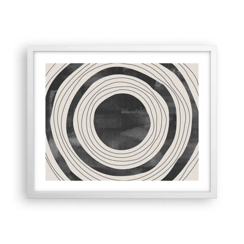 Affiche dans un cadre blanc - Poster - Droit au but - 50x40 cm