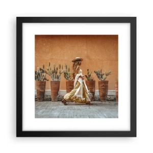 Affiche dans un cadre noir - Poster - Style hippie - 30x30 cm