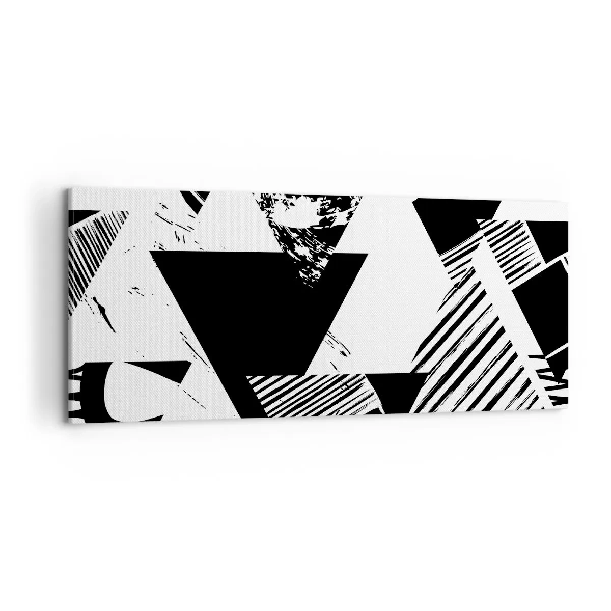 Impression sur toile - Image sur toile - Pluie de triangles - 100x40 cm