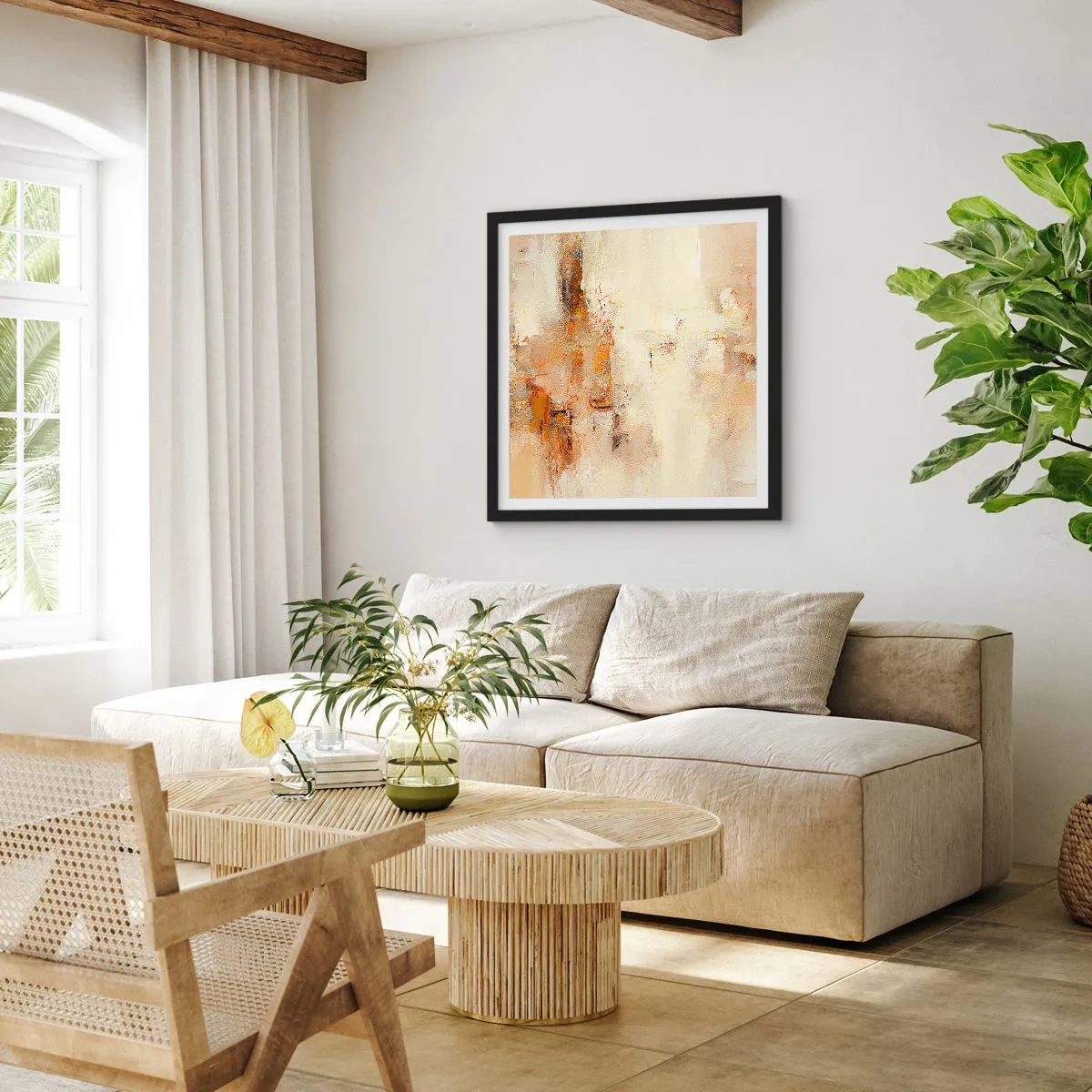 Affiche dans un cadre noir - Poster - Âme de l'ambre - 60x60 cm