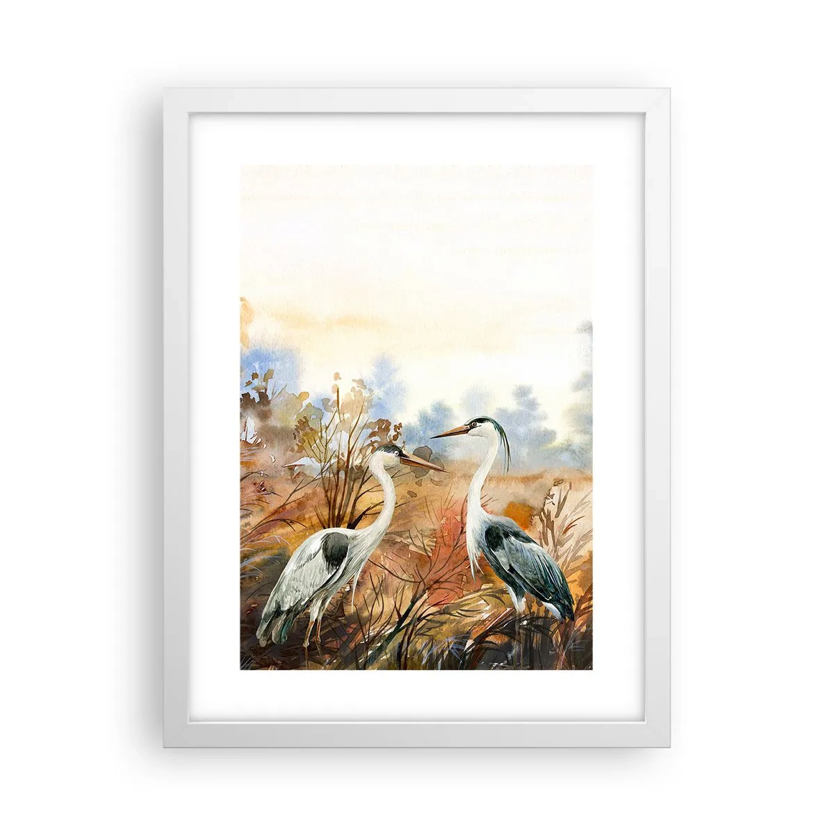 Affiche dans un cadre blanc - Poster - Jusqu'où en automne ? - 30x40 cm