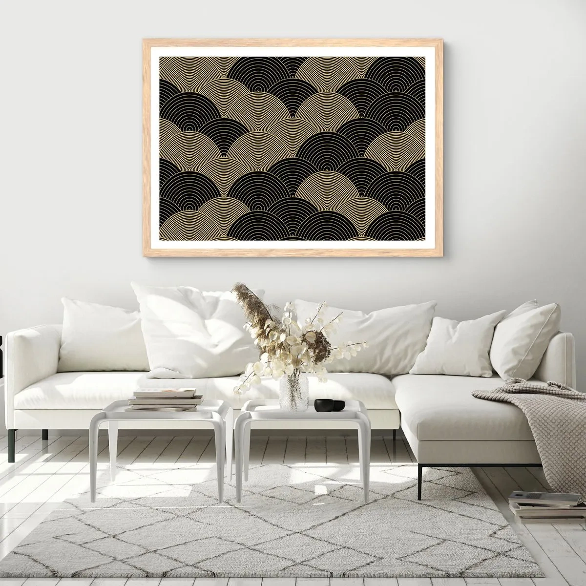 Affiche dans un chêne clair - Poster - Unité dans la multiplicité - 91x61 cm